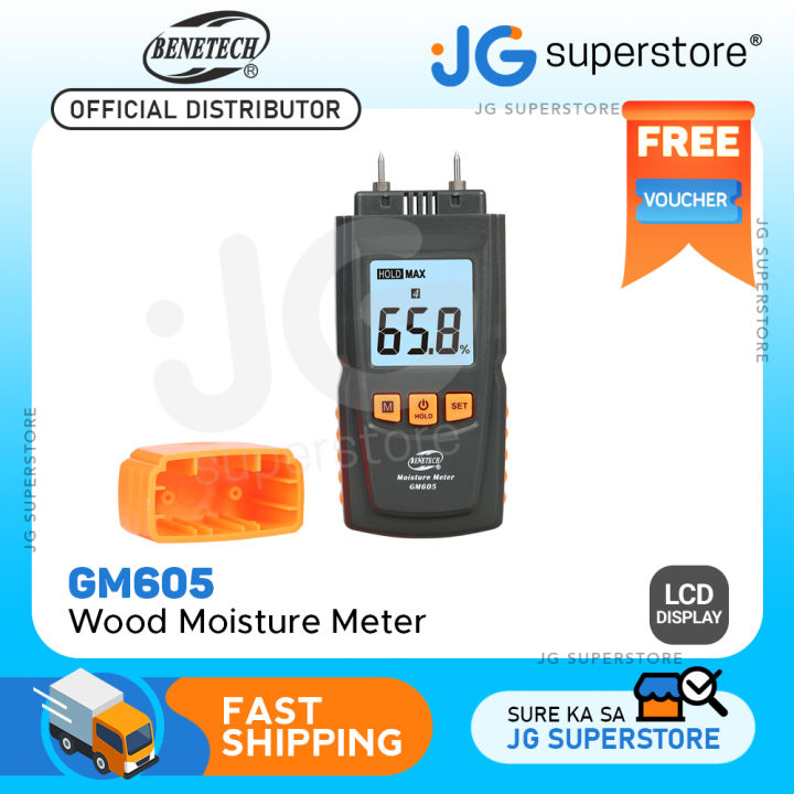 Benetech GM605 LCD Digital Wood Moisture Meter Humidity Tester 0~41% ...