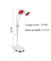Lampu fisioterapi inframerah kepala ganda Alat fisioterapi lampu terapi sinar infra red infrares lantai standing lantai roda. 