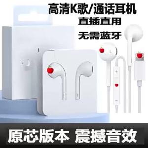 Suitable for wired headphones 14/13/12/11/x Mobile Phone lightning Flat Head k Song Live Streaming Wired Control