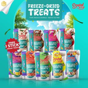 Freeze dried treat Crystal kitty 30gr 40gr snack kering kucing anjing tanpa pengawet grain free
