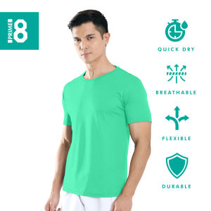 Prime8 x 888.co Aerofit Roundneck Shortsleeve Microfiber Dryfit Tshirt Jersey Sport Baju T Shirt Men Women MINT GREEN