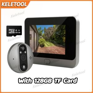 Smart Life Tuya WiFi 5 Inch Doorbell Video Camera with Peephole Eye 10000mAh Battery Mute Recording PIR Alexa & Google Digital