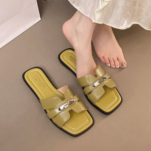 [Free Shipping] WomenS Summer Outdoor Slippers 2025 New Model High-End Flat Slip-On Sandals Versatile And Fashionable WomenS Sandals
