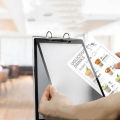 loose leaf advertising Restaurant Bar menu stand menu holder menu clip cafe bar Table PEECH Wood PVC  menu stand menu hThe Paging Table Card The Loose-Leaf Display StandDesktop Standee a5Display Card Table Stand on   Restaurant menu display. 