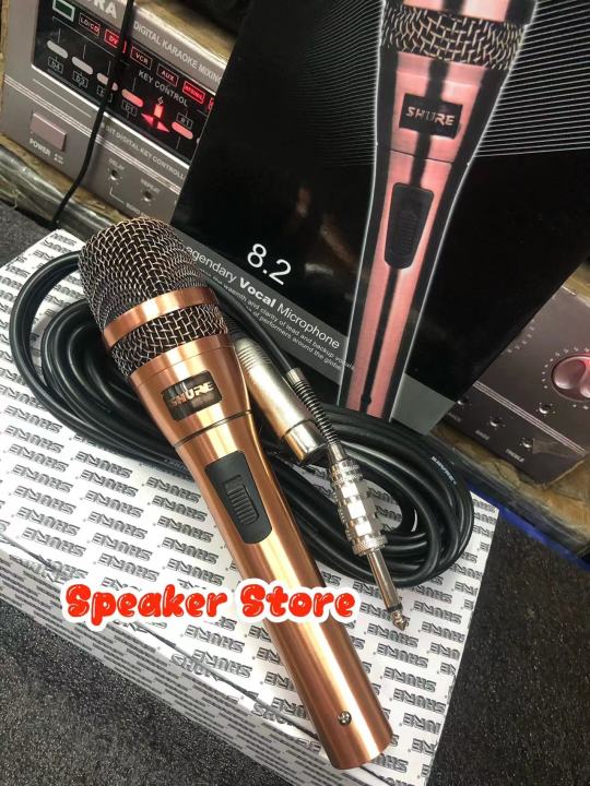 Shure PG 8.2 dynamic microphone metallic brown color good sound