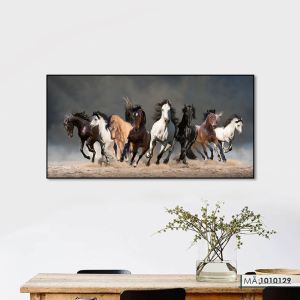 Mẫu tranh Bát mã siêu đẹp May mắn tài lộc thành công: tranh phong thủy trang trí nhà cửa tráng gương 5D cao cấp