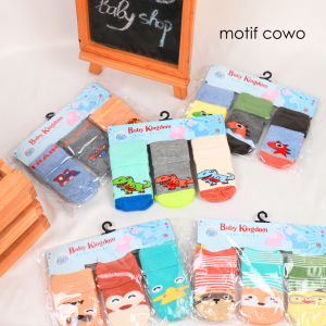 3in1! Kaos Kaki Bayi Model Lipat Baby Kingdom / Kaos Kaki Bayi Anti Selip / Baby Sock