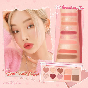 [BPOM] PINK FLASH Multi Face Palette All in One Eyeshadow Contour Highlighter Glitter Shimmer Blush on Powder PINKFLASH - 10 Colors
