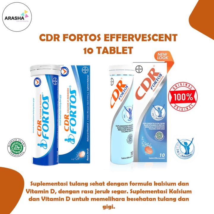 CDR FORTOS EFFERVESCENT 10 TABLET - Menjaga Kesehatan Tulang Dan Gigi ...