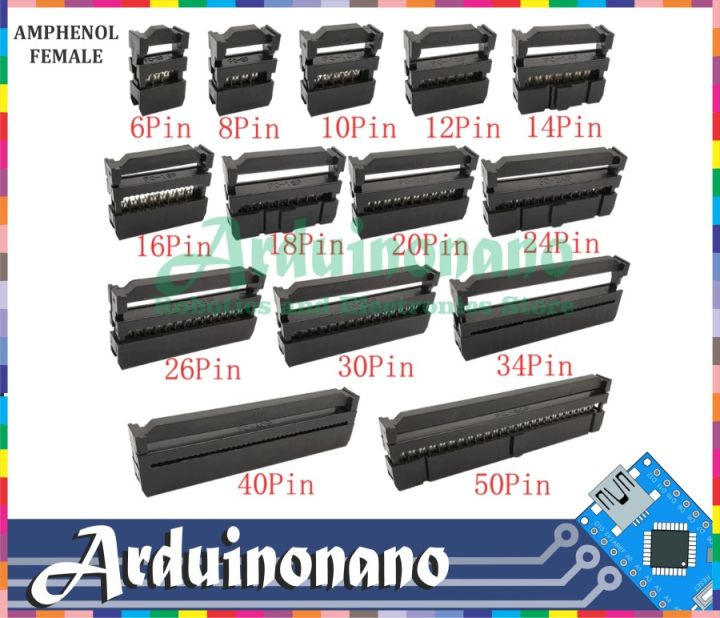 Lot De 25 Connecteurs IDC Femelles Double Rangée 20 Broches - Pas 2.54mm, Marque Uxcell, Pour Montage PCB