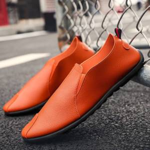 แนะนําเพิ่ม1ไซส์รองเท้าหนังนิ่มชาย รองเท้าแบบสวมชาย รองเท้าหนังแบบสวม รองเท้าแฟชั่นชาย รองเท้าทํางานผู้ชาย BS019