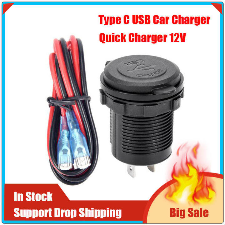 Pd Type C Usb Car Charger And Qc Quick Charger V Power Outlet