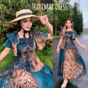 Dress Wanita Semuk Marimar Pita Sharma Katun Rayon