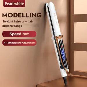 4-Gear Adjustable Temperature 2 in 1 Professional Flat Iron Hair Straightener Fast Warm-up Styling Tool For Wet or Dry Hair