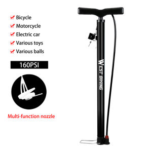 WEST BIKING Bike Pump 120/160 PSI Steel Turquoise Cycling Pump Air Inflator Schrader & Presta Valve Bike Accessories Road MTB Bike Tire Bicycle Air Pump