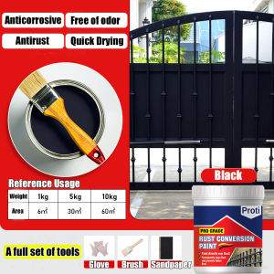 ✨Upgrade✨2 in 1 Rust Converter Anti Rust Paint for Metal 1000g with Brush No Need to Polish Non-peeling Metal Rust Remover Primer Paint Coating for Rusty Metal Turn Rust Into Paint Protective Layer