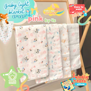 Newborn Infant Baby Light Blanket 27"x27" 100% Cotton lightweight breathable per pc / 4s