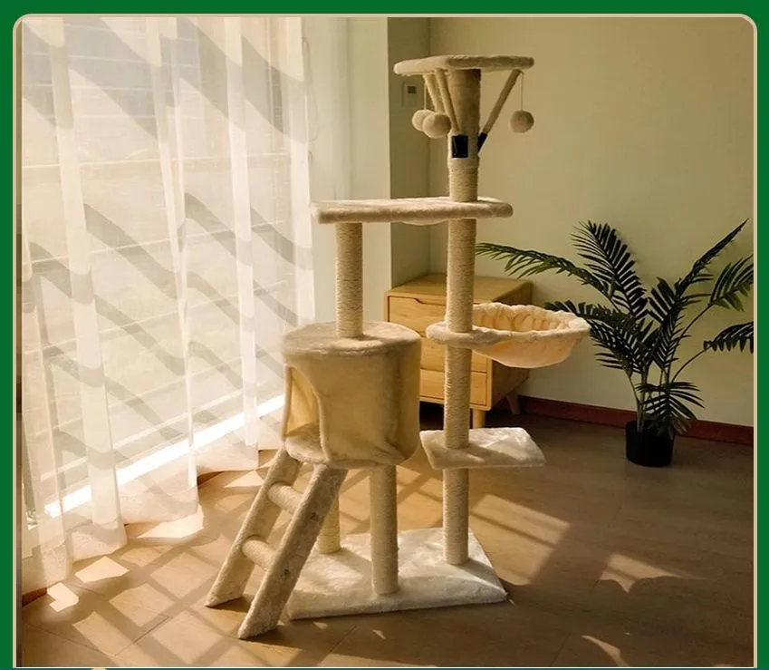 Cat Condo Cat Tree Mainan Garukan Kucing Pohon Bermain Kucing Kandang Rumah Kucing Kondo Kucing Cat Play Cat Tower tempat main kucing Lazada Indonesia