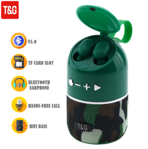 T&G TG-805 TWS Portable Wireless Bluetooth V5.0 Stereo Surround Sound Speaker with Wireless TWS Earbuds