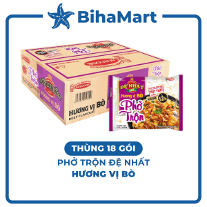 [THÙNG 18 GÓI] - ACECOOK - Phở trộn Đệ Nhất hương vị Bò Phở bò trộn Đệ Nhất Phở trộn ăn liền Phở ăn liền Đệ Nhất (84g/gói)