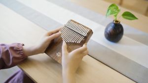 Hluru Kalimba 17 Keys with Hole 21 Keys Kalimba Full Solid Wood Thumb Piano Musical Instrument Professional Mbira For Beginners2026