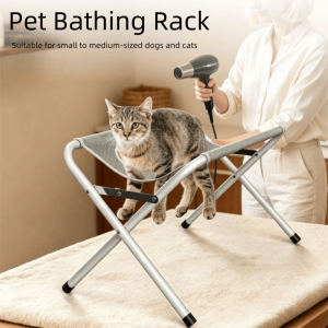 CNIWEN6 Anti-Scratch Pet Bathing Rack Secure Anti-Bite Cat Washing Hammock Sturdy Fast Dry Mesh Mesh Bath Stand Pet Grooming