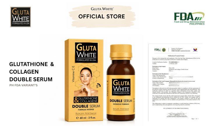 glutathione stores philippines Gluta White Double Serum 60ml Collagen Face Serum Moisturizing Skin Care Mary&May Tranexamic Acid Glutathione