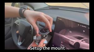 VICSEED Tesla Phone Mount[Strongest Magnet Power]Foldable Hidden Tesla Phone Holder Fit for All Phone Tesla Model 3 Model Y for MagSafe Car Mount Tesla Model 3 Accessories Tesla Model Y Accessories