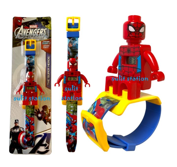 Spider Web Super Hero Window Curtains For Boys Room - 2 Panel Set, 42x45 Inches, Red & Blue - View #7