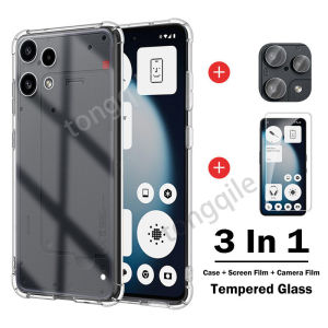 Case For Nothing Phone (3a) Lite 3a Lite 5G 2025 Phone Casing Clear Transparent Back Cover Shockproof Bumper Soft TPU Screen Camera Lens Protector Tempered Glass Film