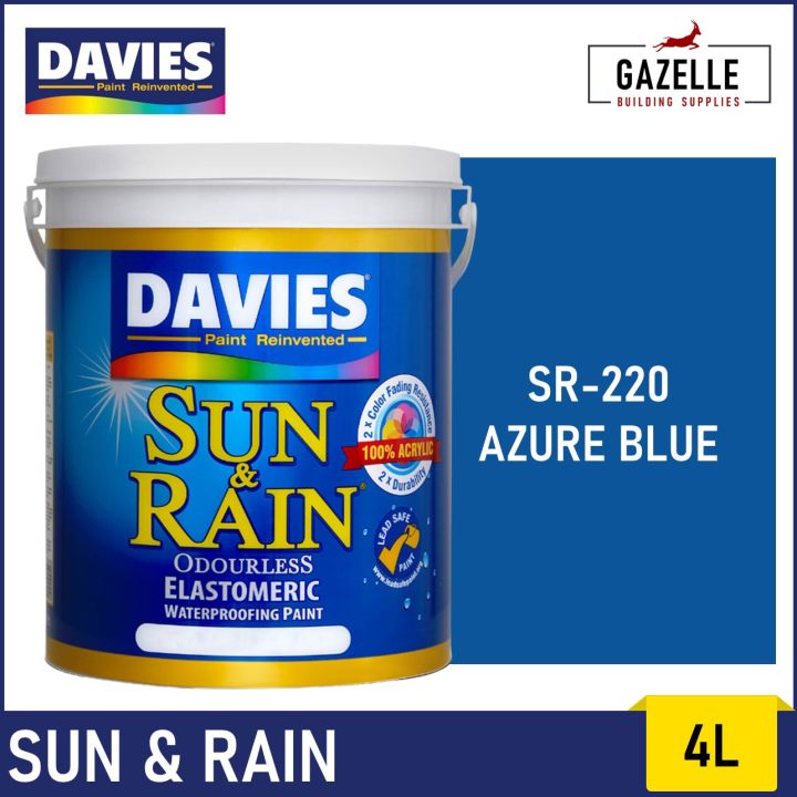 Davies Sun Rain Acrylic Elastomeric Paint Blues 4L Lazada PH