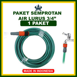 GEMUK Selang Semprotan Air Semprot Cuci Motor Mobil Siram Tanaman Selang Air Paketan 5 - 15 Meter Selang Air Anti Lumut Benang Dengan Konektor Keran