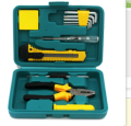 Hardware tool set family combination 12 pieces set portable car repair general electrician's tool kit car emergency tool box combination set supplies spare tools. 