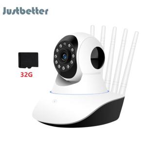 720P 1MP Wireless Surveillance Camera Two-way Voice 360 HD Remote Monitoring Infrared Night Vision Security Video Camera Motion Detection with Bracket