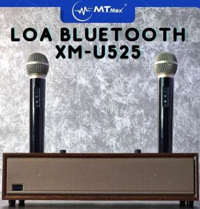 Loa Bluetooth XM-U525 Kèm 2 Micro Karaoke kết nối bluetooth usb hất nhạc karaoke cực hay thiết kế cổ điển nhỏ gọn không chiếm không gian