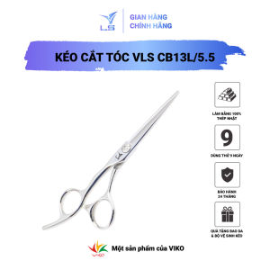 Kéo cắt tóc tay trái VLS lưỡi thẳng quai offset vênh đỡ ngón cố định CB13L/5.5