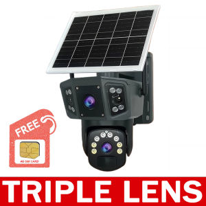 V380 Pro Solar CCTV Camera 4G SIM Card Outdoor Surveillance Cameras Color Night Vision Two-Way Audio Waterproof HD CCTV
