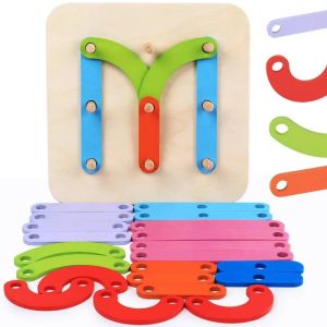 Creative Learning Letter Alphabet Number Wooden Stick Puzzle Traning Toy Early Learning Education Toy-T093