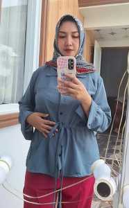 Atasan Wanita Kringkel Airflow -Kemeja Blouse Wanita Kekinian