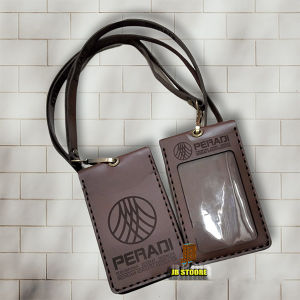 Tempat Id Card Saku Magnet Custom Kulit / Id Card Kulit Custom Gantung / Name Tag Saku Magnet Custom