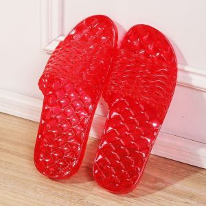 Free Shipping Crystal Slippers Summer Indoor Bathroom Slippers Non-Slip Soft-Soled Home Slippers Odor-Resistant Shower Slippers WomenS One-Strap Flat Sandals