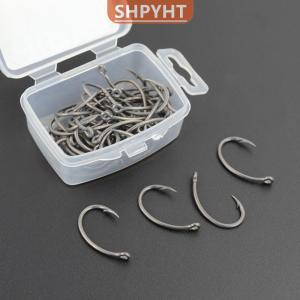 [COD] SHPYHT SPORTS Hirisi 50pcs Boxed Teflon Hooks Barbed Multi-Type Hooks Carp Hooks Fishing Tackle