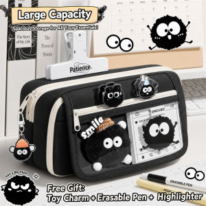 Cat Pencil Case Transparent Large Capacity Cute For Students