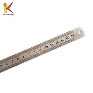 Satu Keluarga Penggaris Besi 30CM A107 Penggaris 15CM Stainless Steel Perlengkapan Sekolah Serbaguna