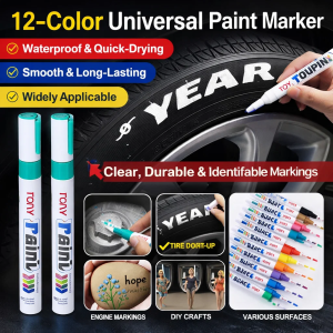 Touch Up Paint Pen Car Scratch Repair Pen Filler Tyre Paint Marker Pen Auto Styling Repair Care Tool Waterproof Durable Multi-Color Kit