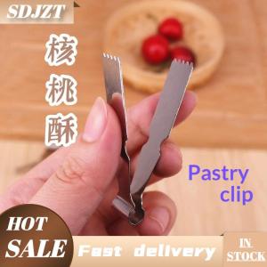 SDJZT Thép không gỉ Pastry kẹp-đa năng óc chó sắc nét clip đậu phộng sắc nét & Bun khuôn thực phẩm an toàn nhà bếp kẹp cho các công cụ nướng