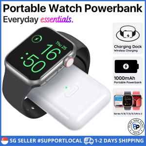 iWatch Wireless Charging Powerbank Travel Portable iWatch Charger For iWatch Ultra 2 Series 10 9 8 7 6 5 4 3 2 SE 49 45 44 42 41mm | Cable Included
