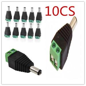 CCTV หัวแจ็ค DCตัวผู้ 10 ตัว สำหรับ กล้องวงจรปิด(Black)