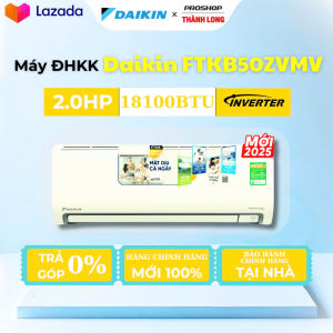 TRẢ GÓP 0 PHẦN TRĂM LẮP ĐẶT TẠI KV TỈNH BÌNH THUẬN Máy lạnh Daikin Inverter 1.5HP FTKB50ZVMV dòng CAO CẤP GAS R32 BẢO HÀNH 1 NĂM LINH KIỆN 5 NĂM MÁY NÉN