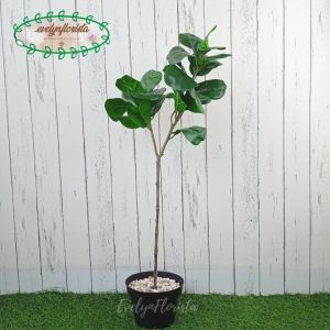 Pohon Plastik Daun Ketapang T75 Latex Artificial Pot Dasar Hitam Tanaman Hias Dekorasi Rumah Pajangan Aesthetic